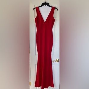Red V-Neck, Size XS Prom Dress